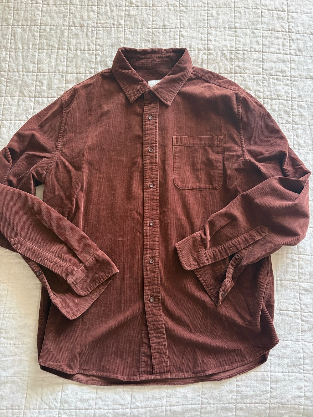 Katin Men's Corduroy Button-Down Shirt in Rust